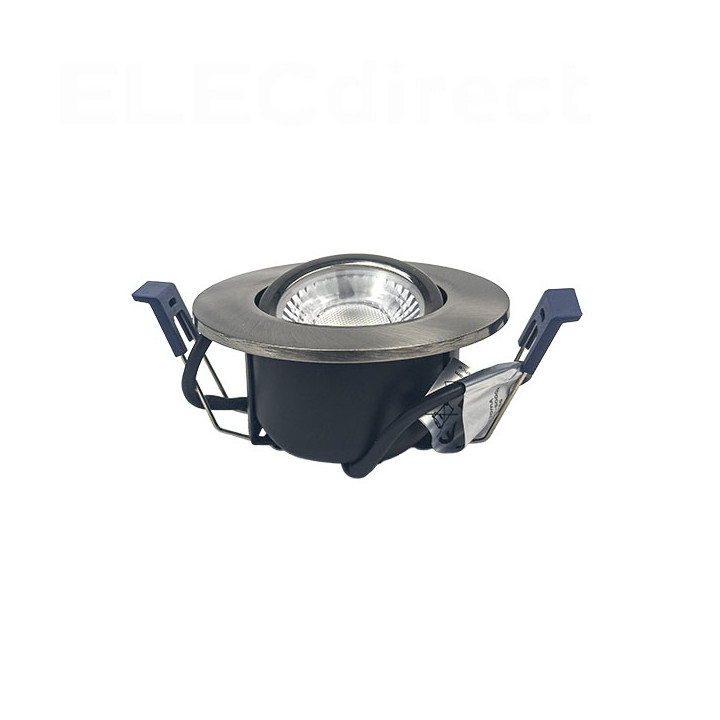 Electra - Spot LED Ø68 Dimmable alu - orientable - 6W - IP65 - BBC - Angle 60° - 2700/3000/4000/5000°K - Réf : 302687+302769
