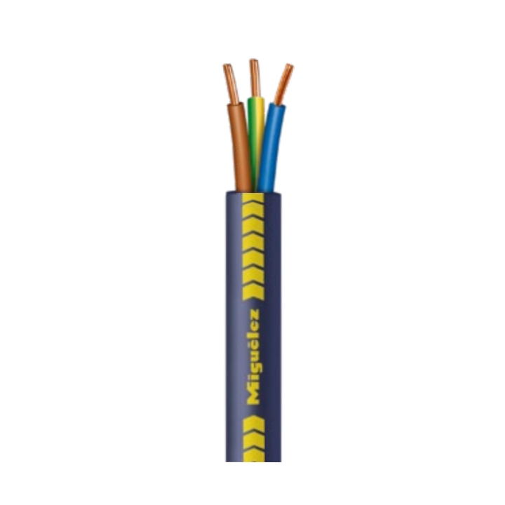 Miguélez - Câble rigide AFIREBLEU 3G2,5 - Sans halogène - Couronne de 100 mètres - Réf : FRN1X6G3U3G25