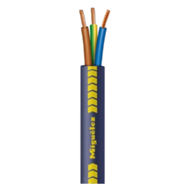 Miguélez - Câble rigide AFIREBLEU 3G2,5 - Sans halogène - Couronne de 100 mètres - Réf : FRN1X6G3U3G25