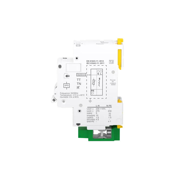 Schneider - Resi9 XP - parafoudre combi - 10kA - 1P+N avec accessoires - Réf : R9PLC