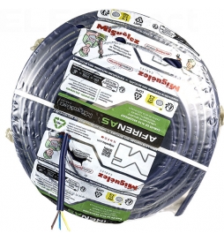 Miguélez - Câble rigide AFIREBLEU 3G2,5 - Sans halogène - Couronne de 100 mètres - Réf : FRN1X6G3U3G25