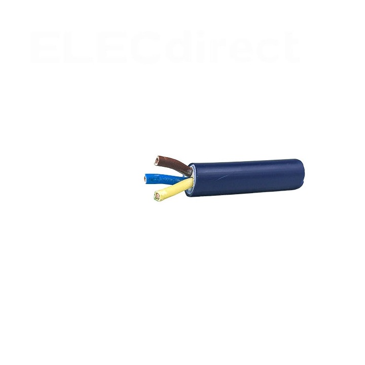 Miguélez - Câble rigide AFIREBLEU 3G2,5 - Sans halogène - Couronne de 100 mètres - Réf : FRN1X6G3U3G25