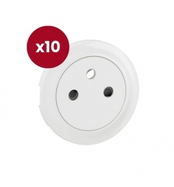 Legrand - Céliane 2024 - LOT de 10 enjoliveurs pour prise de courant 2P+T - Surface Confort - Blanc - Réf : CB0111 x 10
