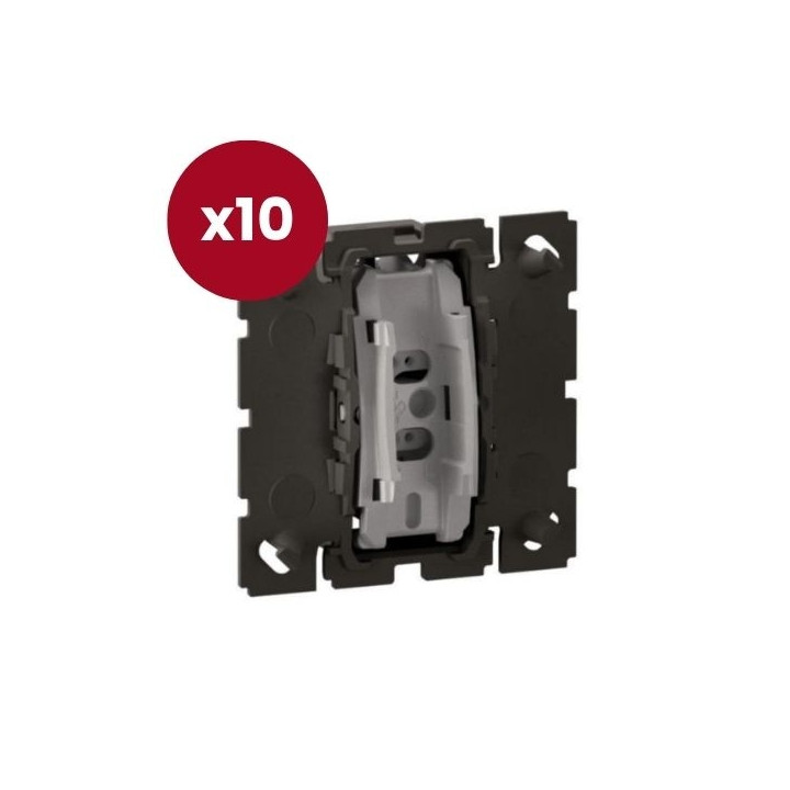 Legrand - Céliane 2024 - LOT de 10 interrupteurs ou va-et-vient - 10A - 230V - Réf : CM0001 x 10