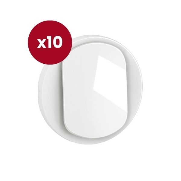 Legrand - Céliane 2024 - LOT de 10 enjoliveurs pour interrupteur et ou va-et-vient - Blanc - Réf : CB0001 x 10