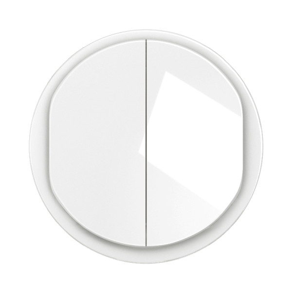 Legrand - Céliane 2024 - LOT de 10 enjoliveurs pour double interrupteur ou va-et-vient - Blanc - Réf : CB2001 x 10