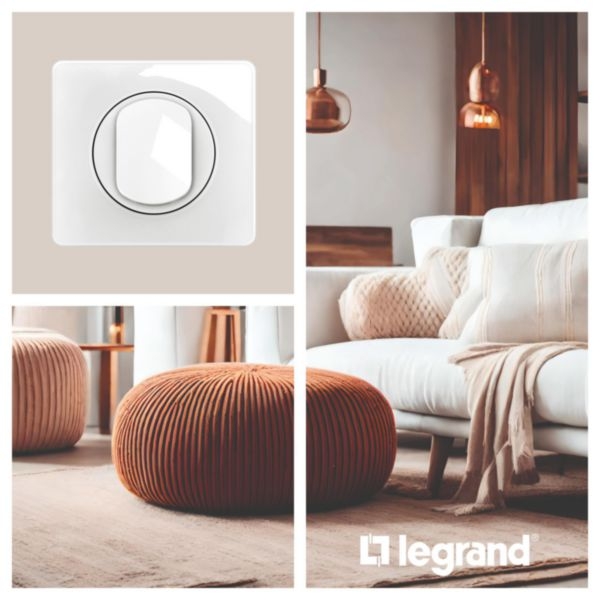 Legrand - Céliane 2024 - LOT de 10 plaques de finition Blanc Emaillé - 1 poste - Réf : CP0001 x 10