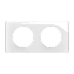 Legrand - Céliane 2024 - LOT de 60 plaques de finition Blanc Emaillé - 2 poste - Réf : CP0002 x 60