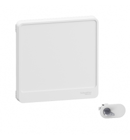 Schneider - Resi9 - porte styl Blanc coffret 13M - 1R + serrure avec clé - R9H13421+R9H13388