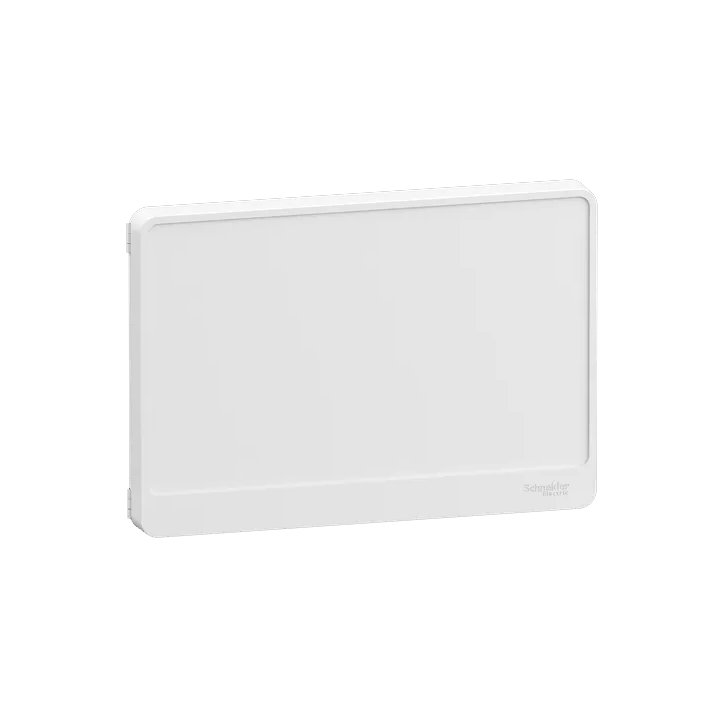 Schneider - Resi9 - Porte Styl - Blanc - 18 modules - 1 rangée + serrure avec clé - Réf. : R9H18421+R9H13388