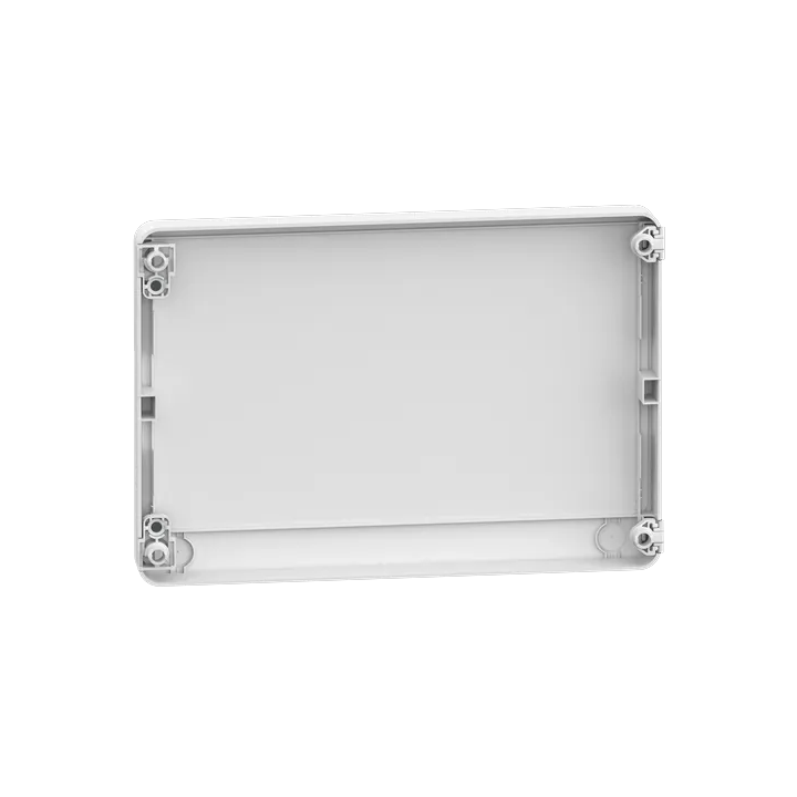 Schneider - Resi9 - Porte Styl - Blanc - 18 modules - 1 rangée + serrure avec clé - Réf. : R9H18421+R9H13388