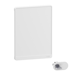 Schneider - Resi9 - Porte Styl - Blanc - 18 modules - 3 rangées + serrure avec clé - Réf. : R9H18423+R9H13388