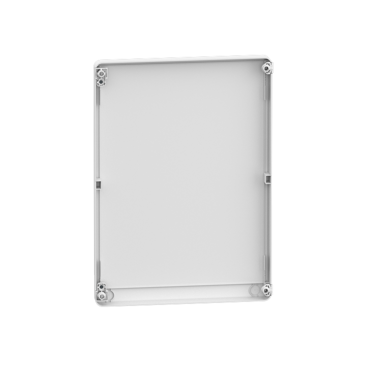 Schneider - Resi9 - Porte Styl - Blanc - 18 modules - 3 rangées + serrure avec clé - Réf. : R9H18423+R9H13388