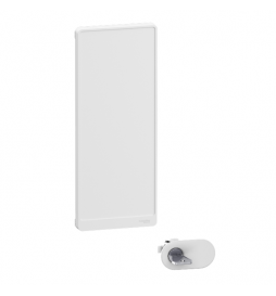 Schneider - Resi9 - porte styl Blanc coffret 13M - 4R + serrure avec clé - Réf : R9H13424+R9H13388