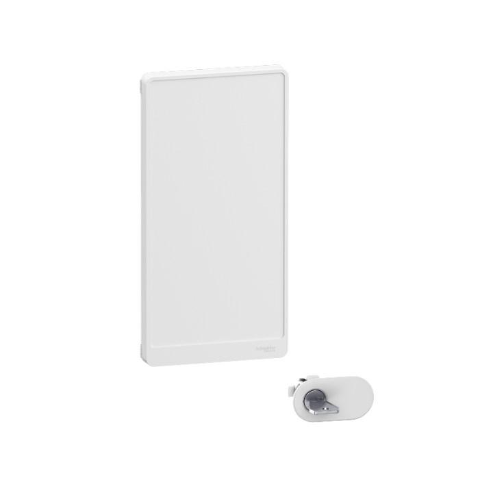 Schneider - Resi9 - Porte Styl - Blanc - 13 modules - 3 rangées + serrure avec clé - Réf. : R9H13423+R9H13388