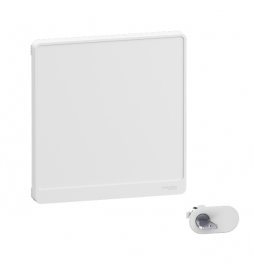 Schneider - Resi9 - porte styl Blanc coffret 18M - 2R + serrure avec clé - Réf : R9H18422+R9H13388