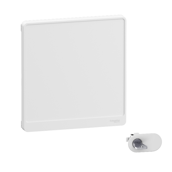 Schneider - Resi9 - porte styl Blanc coffret 18M - 2R + serrure avec clé - Réf : R9H18422+R9H13388