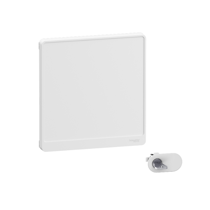 Schneider - Resi9 - Porte Styl - Blanc - 18 modules - 2 rangées + serrure avec clé - Réf. : R9H18422+R9H13388
