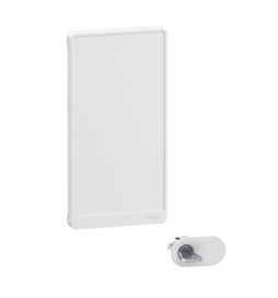 Schneider - Resi9 - porte styl Blanc coffret 13M - 2R + serrure avec clé - Réf : R9H13422+R9H13388