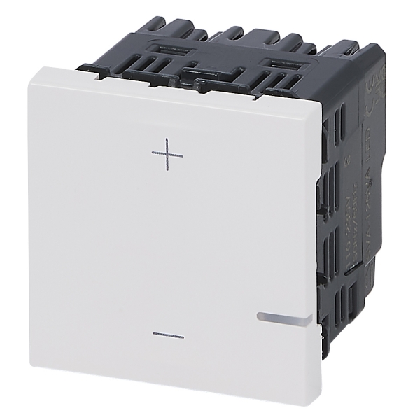 Legrand Mosaic - Interrupteur variateur Mosaic universel - 2 fils sans Neutre - 125W LED - blanc - Réf : 078407A
