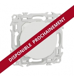 Schneider - Odace 2025 - Obturateur - pré-perçage pour sortie de câble - blanc craie - Réf : S920666