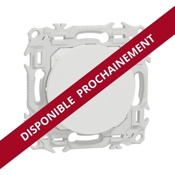 Schneider - Odace 2025 - Obturateur - pré-perçage pour sortie de câble - blanc craie - Réf : S920666