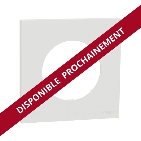 Schneider - Odace 2025 - plaque de finition 1 poste - couleur Blanc craie - Réf : S920702