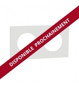 Schneider - Odace 2025 - plaque de finition 2 postes - couleur Blanc craie - Réf : S920704