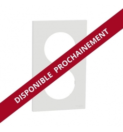 Schneider - Odace 2025 - plaque de finition 2 postes entraxe spécifique 57mm - Blanc craie - Réf : S920714