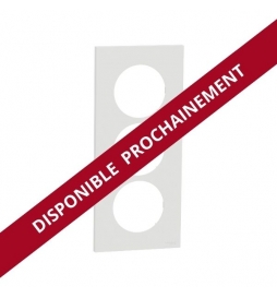 Schneider - Odace 2025 - plaque de finition 3 postes entraxe spécifique 57mm - Blanc craie - Réf : S920716