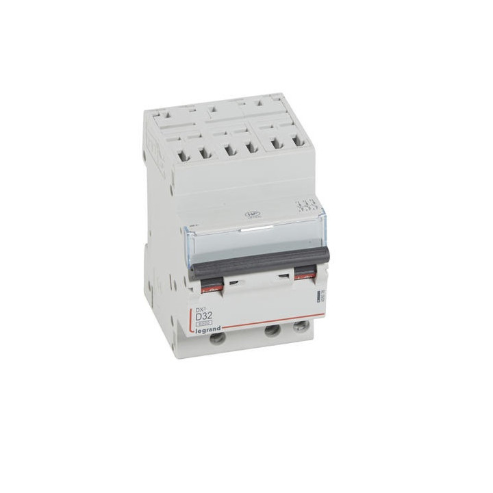 Legrand - Disjoncteur DX³6000 10kA arrivée auto départ vis 3P - 32A - courbe D - Réf : 408078