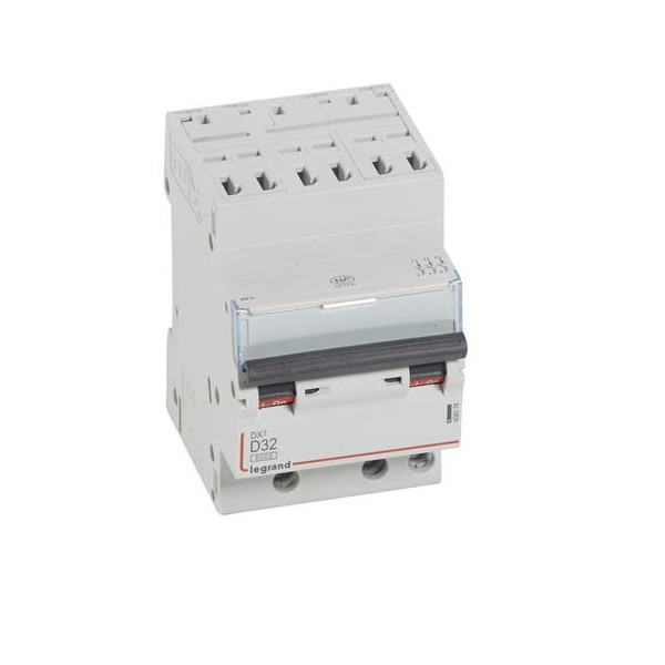 Legrand - Disjoncteur DX³6000 10kA arrivée auto départ vis 3P - 32A - courbe D - Réf : 408078