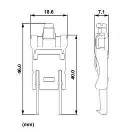 Schneider - Odace 2025 - sachet de 20 griffes longues - boîtes 50/60 mm - Réf : S989691