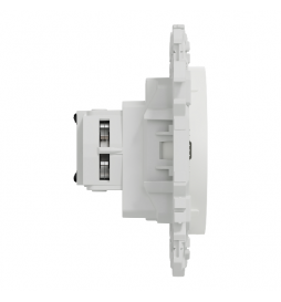 Schneider - Odace 2025 - prise 2P+T rénovation à puits - 4 bornes auto par pôle - blanc craie - Réf : S920049