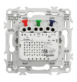 Schneider - Odace 2025 - prise 2P+T affleurante + chargeur USB-C 18W Power Delivery - blanc craie - Réf : S920042