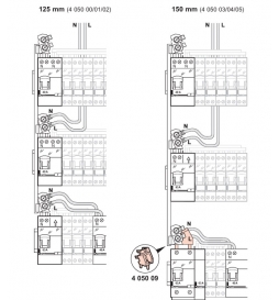 Legrand - Peigne de répartition verticale VX 3 - 2 Rangées - Entraxe 150mm - Réf : 405003