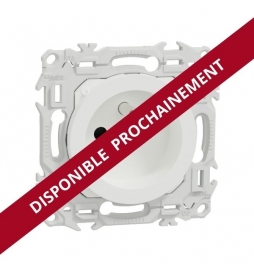 Schneider - Odace 2025 - prise rénovation 2P+T à puits - 4 bornes auto par pôle - blanc craie - Réf : S920049