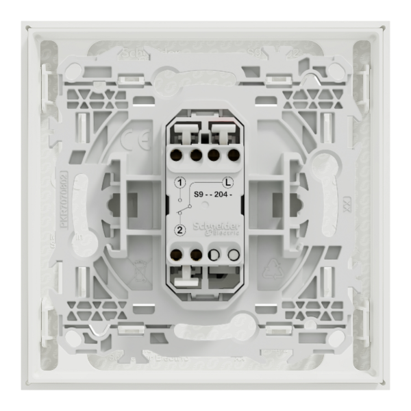 Schneider - Odace 2025 - LOT va-et-vient ou poussoir + plaque de finition - blanc craie - Réf : S920204+S920702