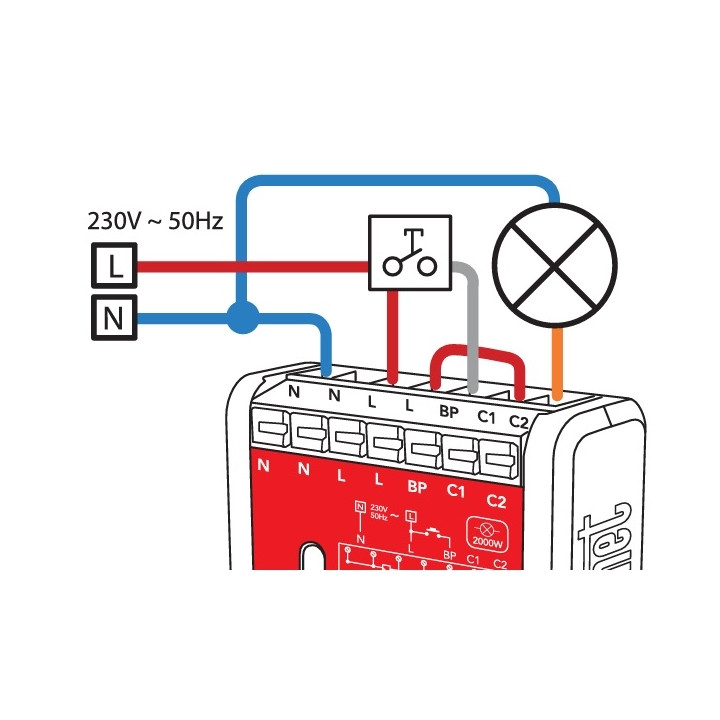 Yokis - Up - Micromodule Télérupteur Radio - 2000W - Zigbee - Réf : MTR2000E-UP