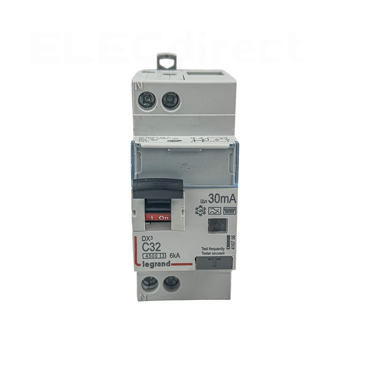 Legrand - Disjoncteur Différentiel DX3 P+N - 32A - 30mA - Type F - Réf : 410756