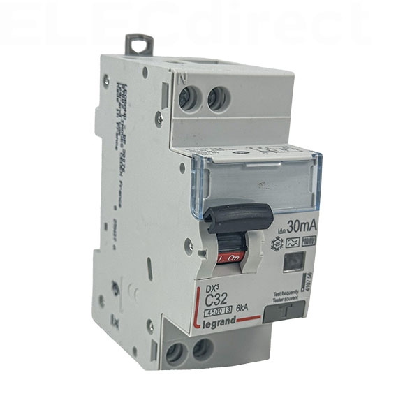 Legrand - Disjoncteur Différentiel DX3 P+N - 32A - 30mA - Type F - Réf : 410756