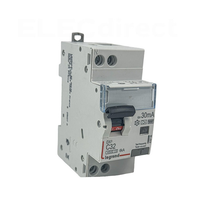 Legrand - Disjoncteur Différentiel DX3 P+N - 32A - 30mA - Type F - Réf : 410756