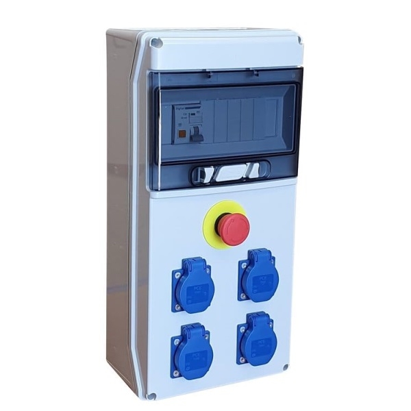 Digital - Coffret de Chantier 4 prises 2P+T + arrêt d'urgence - Réf : 31132