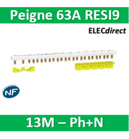 Schneider - Resi9 XP - monobloc Peigne Neutre+Phase 13M - 63A - R9PXH213