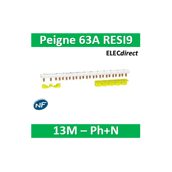Peigne horizontal phase / neutre SCHNEIDER ELECTRIC, 63 A
