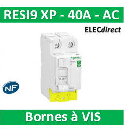 SCHNEIDER - Inter différentiel Resi9 XP 2P - 40A - 30ma - Type AC - R9PRC240