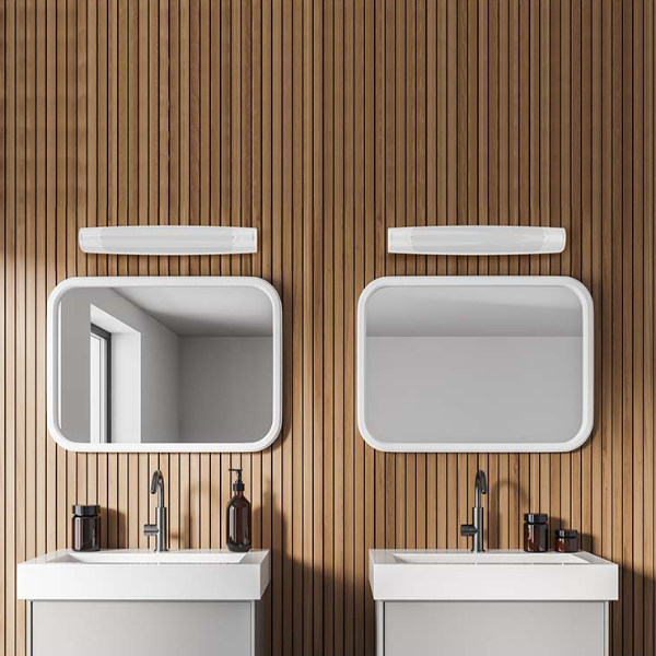 Miidex - Réglette LED Salle de Bain + Interrupteur ON/OFF + PC 2P+T 16A - 4000K - 8W - Réf : 101087