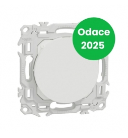 Schneider - Odace 2025 - Obturateur - pré-perçage pour sortie de câble - blanc craie - Réf : S920666