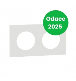 Schneider - Odace 2025 - plaque de finition 2 postes - couleur Blanc craie - Réf : S920704