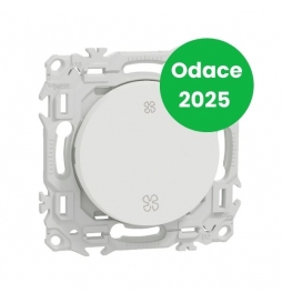 Schneider - Odace 2025 - interrupteur ou poussoir VMC 2 vitesses - 10AX - blanc craie - Réf : S920233
